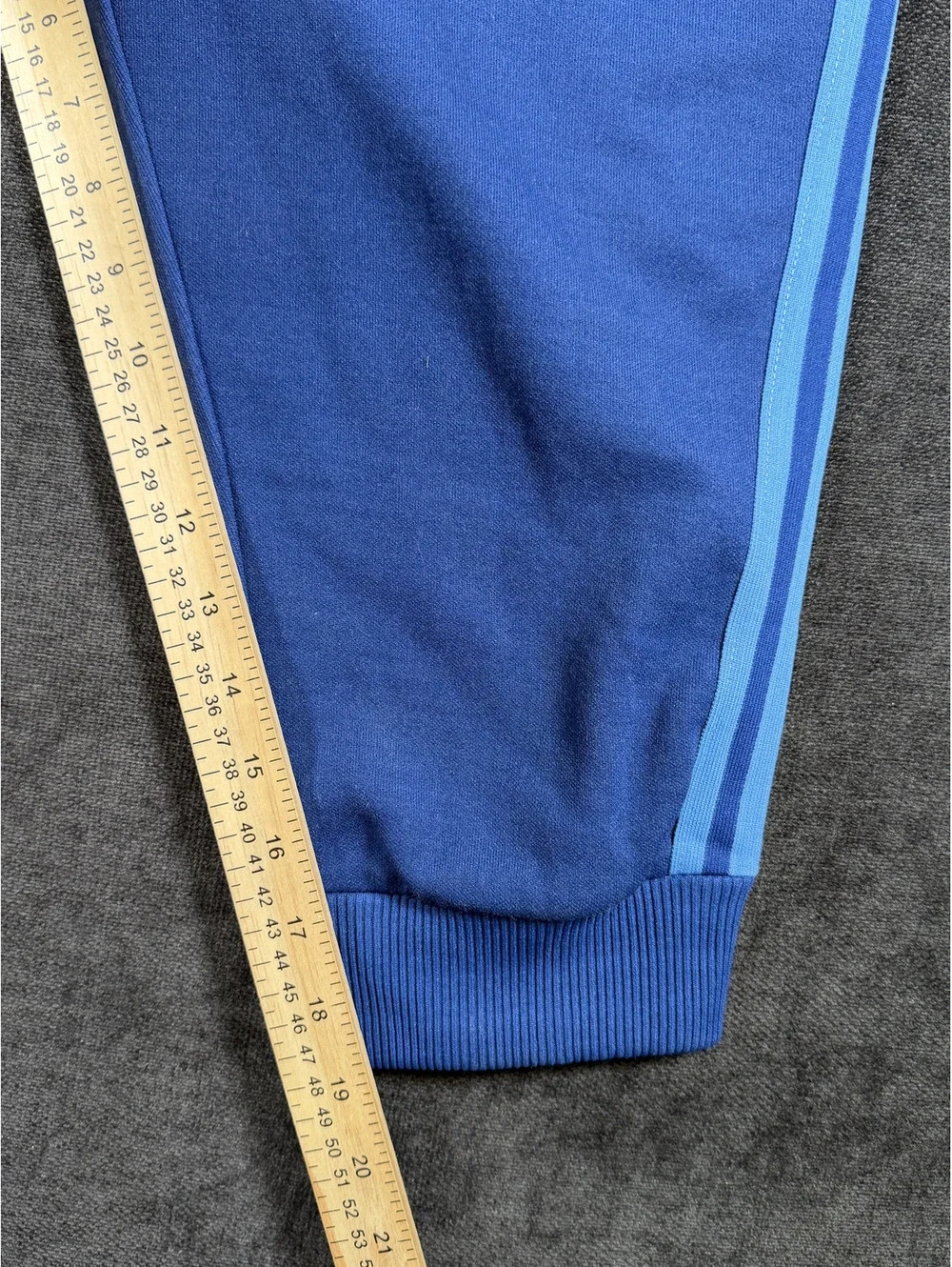 Vintage Adidas Sleeveless Blue Jumpsuit with Light Blue Stripes